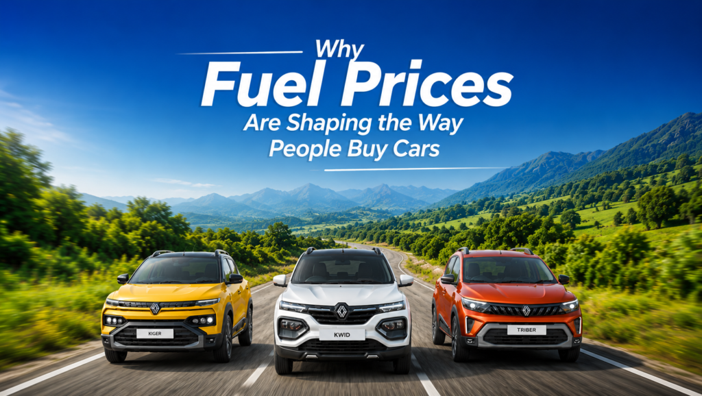 Modern fuel-efficient car highlighting how rising fuel prices influence buying decisions, helping drivers reduce running costs and improve everyday savings.
